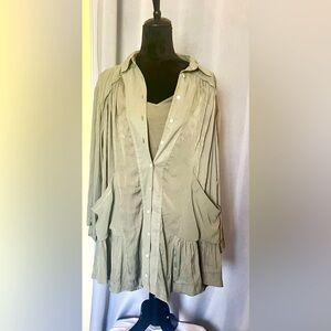 Free People, green, size XS cute shirtdress